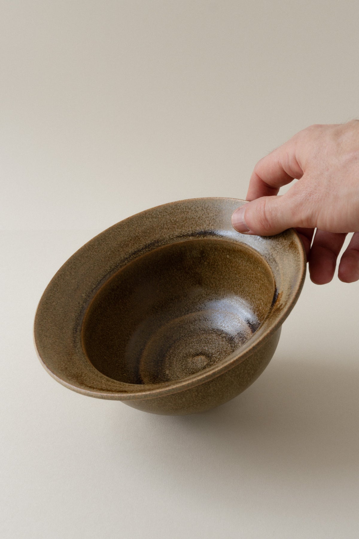 Wide Rim Bowl 17cm, Roasted Pistachio